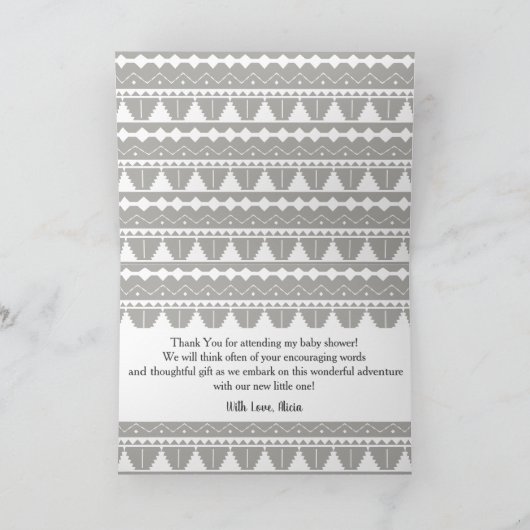 De moderne Azteekse Lama & het StammenPatroon Bedankkaart (Binnen)