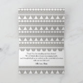 De moderne Azteekse Lama & het StammenPatroon Bedankkaart (Binnen)