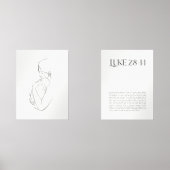 De moderne baby Jezus en Maria Lukas Bijbelvers Muurkunst Sets (Voorkant)