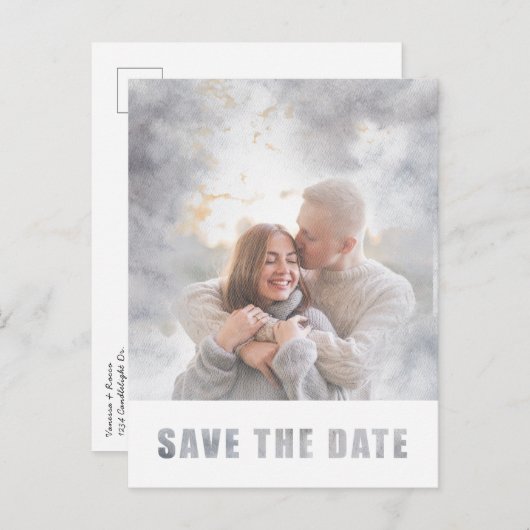 De moderne Band van de Bekleding van de Tekst van Aankondigingskaart (Voorkant / Achterkant)