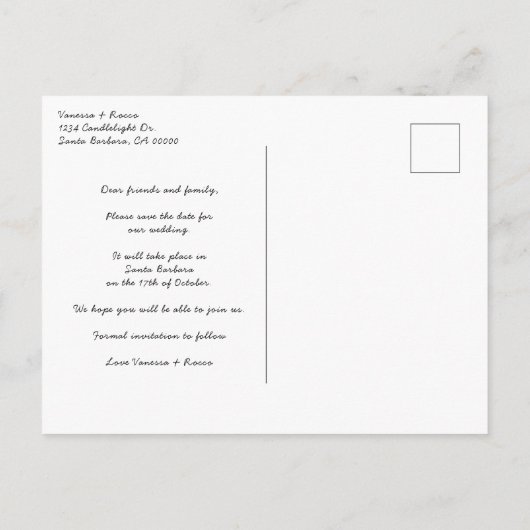 De moderne Band van de Bekleding van de Tekst van  Aankondigingskaart (Achterkant)