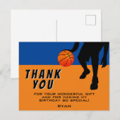 De moderne Basketball Player Birthday Dank u Briefkaart (Voorkant / Achterkant)