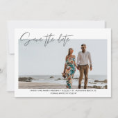 De moderne Beach Weddenschap van de Foto sparen de Save The Date (Voorkant)