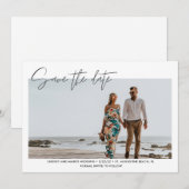 De moderne Beach Weddenschap van de Foto sparen de Save The Date (Voorkant / Achterkant)