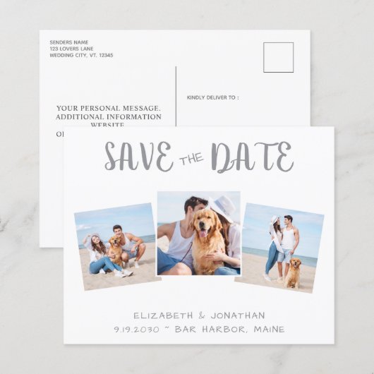 De moderne begroting van de Fotocollage sparen de  (Voorkant / Achterkant)