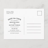 De Moderne Bekleding van de Foto van de Typografie Aankondigingskaart (Achterkant)