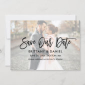 De moderne Bekleding van het Manuscript van de Bor Save The Date (Voorkant)