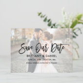 De moderne Bekleding van het Manuscript van de Bor Save The Date (Staand voorkant)