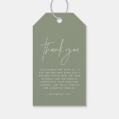 De moderne bladbladerige achtertuin van het blad i cadeaulabel (Achterkant)