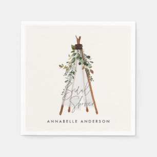 De moderne bladbladerige achtertuin van het blad i servet