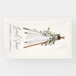 De moderne bladbladerige achtertuin van het blad i spandoek