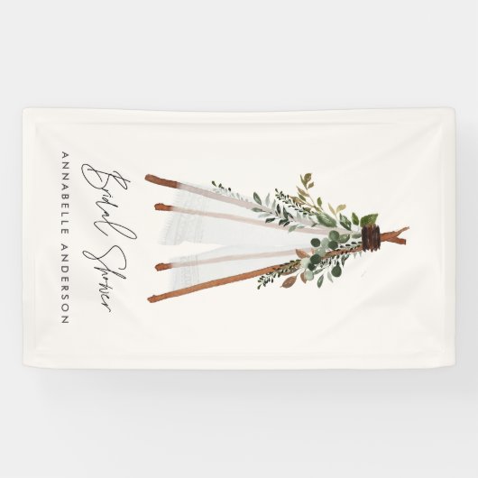 De moderne bladbladerige achtertuin van het blad i spandoek (Horizontaal)