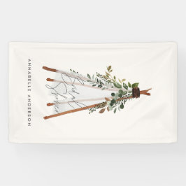 De moderne bladbladerige achtertuin van het blad i spandoek