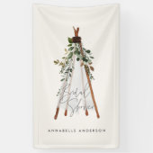 De moderne bladbladerige achtertuin van het blad i spandoek (Verticaal)