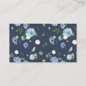 De moderne Blauwe Hydrangea Bloemen Baby shower Re Informatiekaartje (Achterkant)