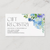 De moderne Blauwe Hydrangea Bloemen Baby shower Re Informatiekaartje (Voorkant)