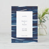 De moderne Blauwe Waterverf van de Zeemacht bewaar Kaart (Staand voorkant)