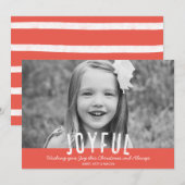 De moderne Blije Kaart van de Foto van Kerstmis (Voorkant / Achterkant)