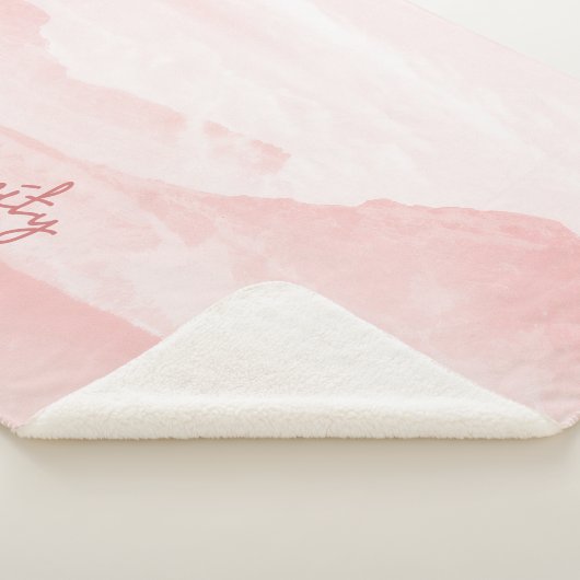 De moderne Blush Pink Serenity Romantic Sherpa Deken (3/4)