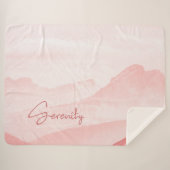De moderne Blush Pink Serenity Romantic Sherpa Deken (Voorkant (horizontaal))