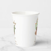 De moderne Boho Cactus Cowboy Schoenen Baby shower Papieren Bekers (Links)