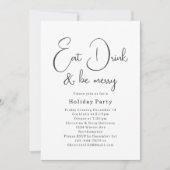 De moderne Boho kerstmaaltijd eet Drink en wees vr Kaart (Voorkant)