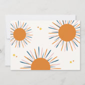 De moderne Boho Retro komt hier het Son Baby showe Kaart (Achterkant)