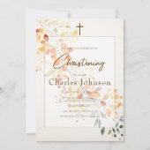 De moderne Boho Waterverf Autumn verlaat de jongen Kaart (Voorkant)