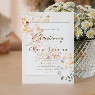 De moderne Boho Waterverf Autumn verlaat de jongen Kaart