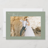 De moderne Boho woestijn | Eenvoudig script bruilo Bedankkaart (Voorkant)