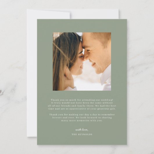 De moderne Boho woestijn | Eenvoudig script bruilo Bedankkaart (Achterkant)