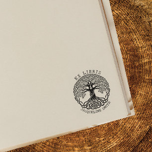 De moderne  Boom, ex Libris Boek Rubberstempel