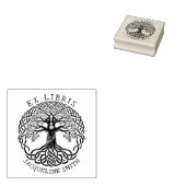 De moderne  Boom, ex Libris Boek Rubberstempel (Gestempeld)