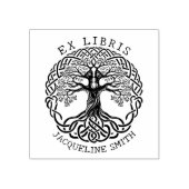De moderne  Boom, ex Libris Boek Rubberstempel (Afrduk)