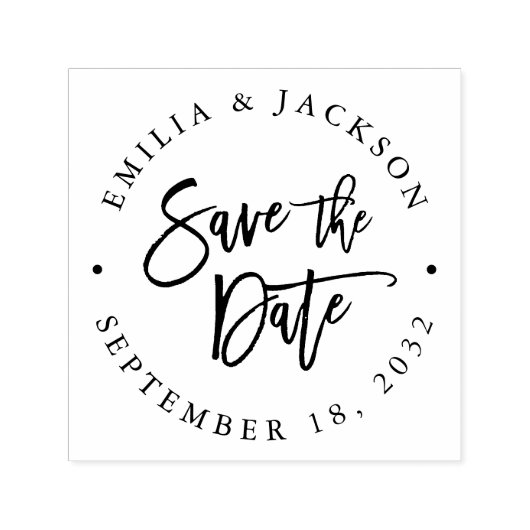 De moderne Borstel liet sparen de Datum Zelfinktende Stempel (Design)