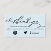 De moderne borstelmanuscript blauwgroen blauwe ord visitekaartje (Voorkant)