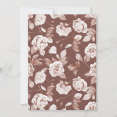 De moderne botanische Rozen bruiloft Kaart (Achterkant)
