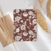 De moderne botanische Rozen bruiloft Kaart