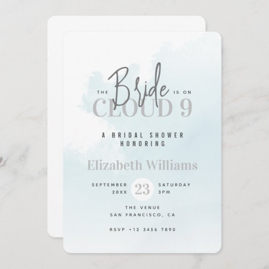 De moderne bruid is op Cloud Nine Vrijgezellenfees Kaart (Voorkant / Achterkant)