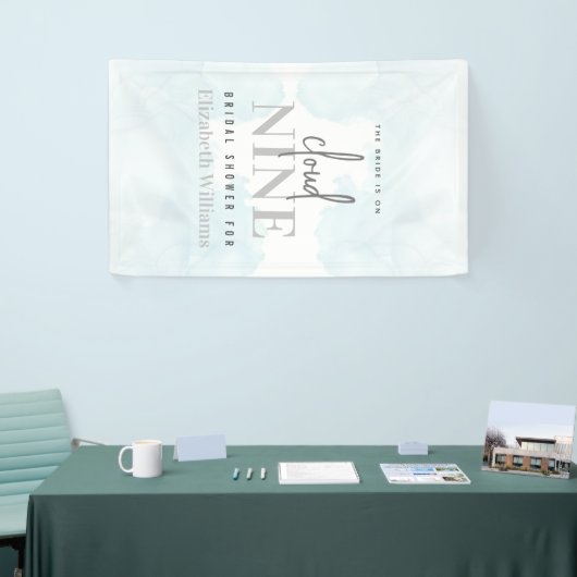 De moderne bruid staat op Cloud Nine welkomstbord Spandoek (Beurs)