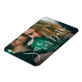 De moderne bruiloft van de manuscriptfoto bewaart  magneet (Linkerzijde)