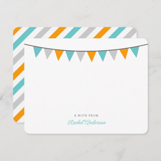 De moderne Bunting Kaarten van de Nota van het (Voorkant / Achterkant)