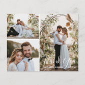 de moderne calligrafie trouwfoto collage bedankt (Voorkant)