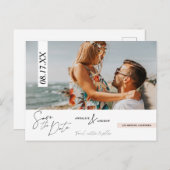 De moderne casual manuscriptdrukfoto bewaart de da briefkaart (Voorkant / Achterkant)