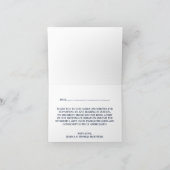 De moderne Chevron bruiloftcollectie Navy & Koraal Bedankkaart (Binnen)