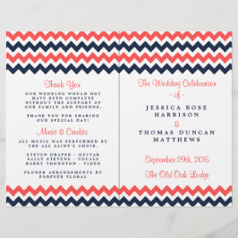 De moderne Chevron Wedding Collectie marine en kor