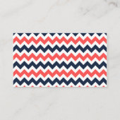 De moderne Chevron Wedding Collectie marine en kor Informatiekaartje (Achterkant)