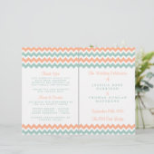 De moderne Chevron Wedding Collectie Peach & Mint (Staand voorkant)