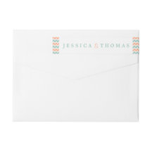 De moderne Chevron Wedding Collectie Peach & Mint