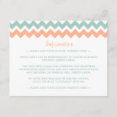 De moderne Chevron Wedding Collectie Peach & Mint Informatiekaartje (Voorkant)